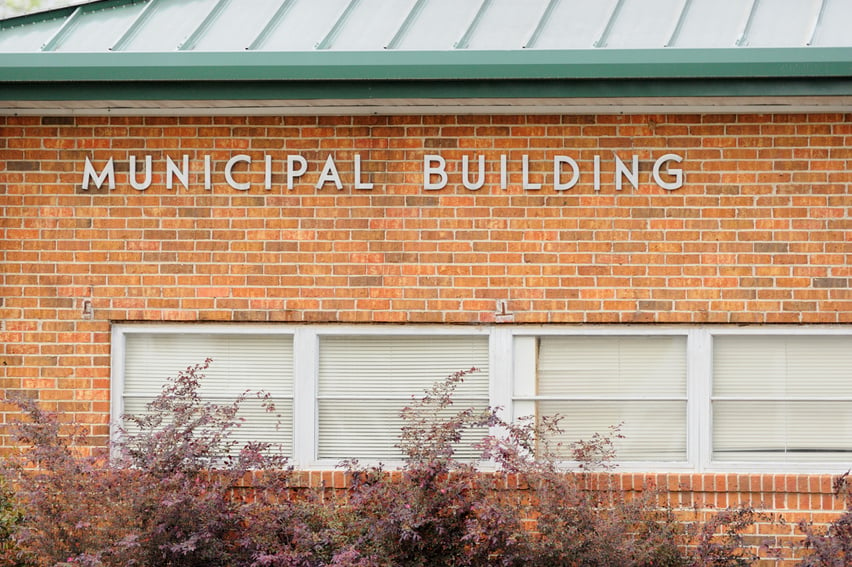 Municipal building sign